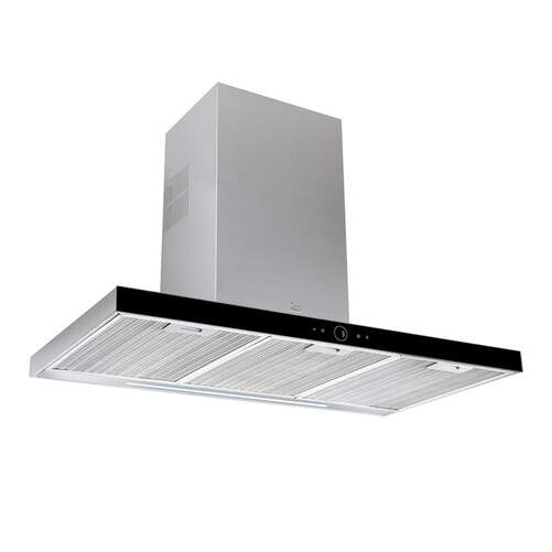 Campana extractora Teka DLH1186T 40487183 - 740 m3/h, 68 dB, motor bundado, inox, negro