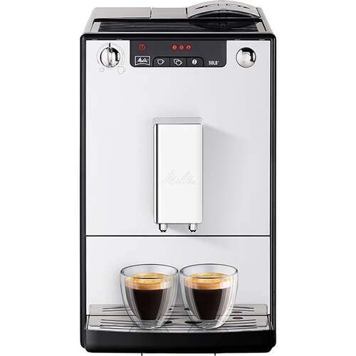 Melitta Solo E950-103, Cafetera Superautomática con Molinillo, 15 Bares,  Café en Grano para Espresso, Limpieza Automática, Personalizable, Plata :  : Hogar y cocina