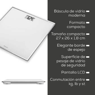 BASCULA BEURER GS120 KOMPACT VIDRIO DIGI 150K 	  