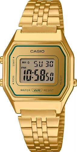 Reloj Casio Vintage LA680WEGV-9AEF - Esfera digital y correa doradas, alarma y calendario