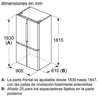 FRI. BOSCH KFN96VPEA 183x91 4P NF INOX