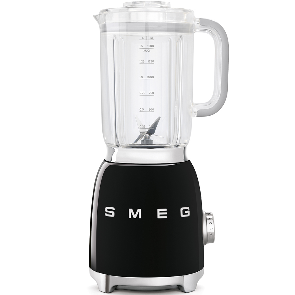 Batidora De Vaso smeg blf01bleu 800w negro 15 litros 4 niveles velocidad 15l color con cuchilla doble extraible 3 funciones capacidad 800 150 0.45 blf01bleusmeg 1.5 18000