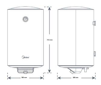 TERMO MIDEA TE03050 LUME CYLINDER 50L CLASE C
