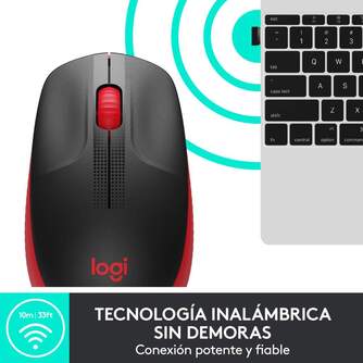 RATON LOGITECH M190 WIRELESS ROJO