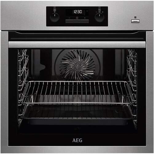 Horno Vapor Pirolítico AEG BPS351120M - A+, PlusSteam SteamBake, Guía Extraible, Antihuella, Display