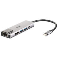DOCK ST D-LINK DUB M520 HUB USB C - Para HDMI, RJ45, USB 3.0