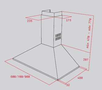 CAMP. TEKA DBP90PRO INOX 60529 90cm 613m3/h