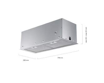 CAMP. SAMSUNG NK72FG454CS/UR 72CM 625m3h INOX