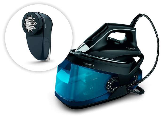 Centro Planchado Rowenta VR8316 6,1B+Quitapelusas - 2400 W, 1,7 L, 310 gr/min, Inox, Morado, Negro