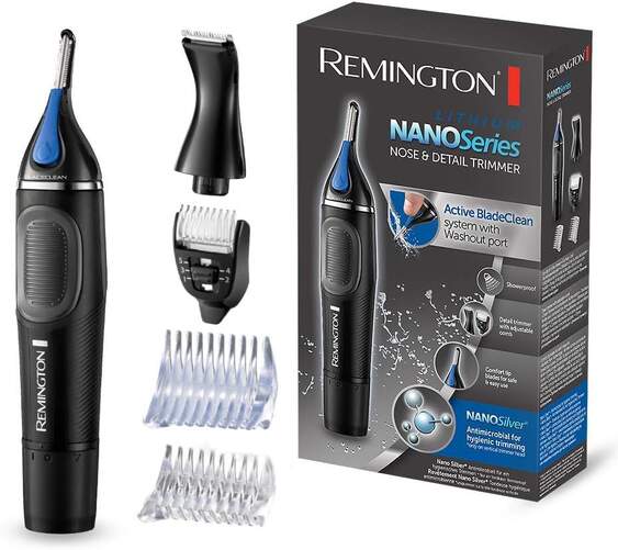 Recortador Nariz Cejas Remington NE3870 - Recortador vertical doble, resistente al agua