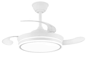 VENTILADOR TECHO CRISTAL NIGHT ECO MINI RETRAC WH
