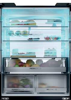 FRI. HAIER HCKR7819DWGB 190x83 4P NF CRISTAL NEGRO