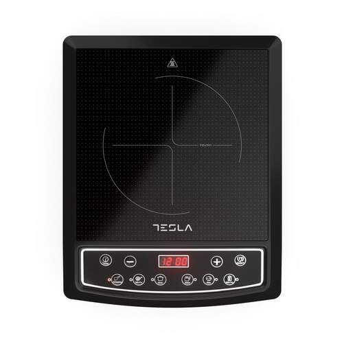 Hornillo de inducción Tesla IC200B - 1500 W, 18 cm, 8 niveles, placa cerámica, negro