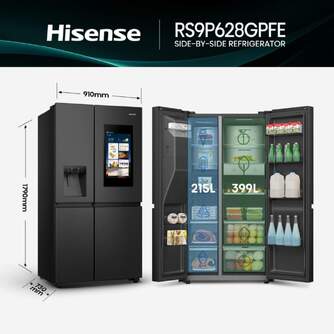 FRI. HISENSE RS9P628GPFE 180x91 614L DSP NEGRO