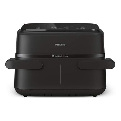 Freidora Aire Philips NA150/00 - 7,1 L, 2450 W, 2 Cestas, Negro