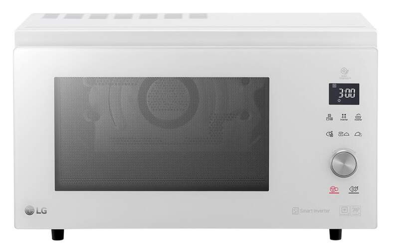 Microondas LG MJ3965BPH - 39 Litros, 1100W, Smart Inverter, Con grill 950W, Blanco