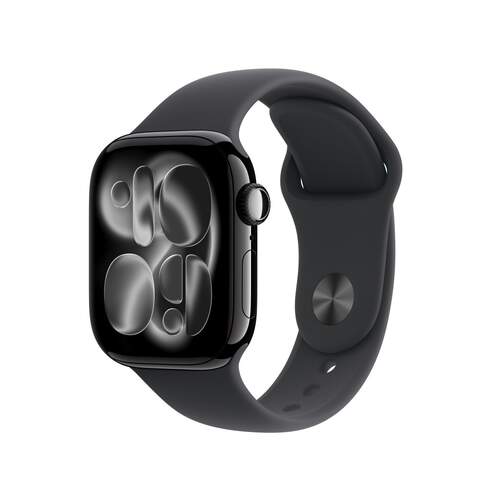 Apple Watch Series 11 Jet Black - 1,65" OLED, GPS, Bluetooth 5.3, 24 h autonomía, Correa talla S/M