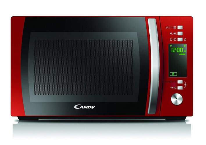 Microondas Candy CMXG 20DR - 700W, 20 Litros, Con Grill, 40 Programas, Display, Color Rojo