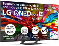 TV LG 75" QNED evo MiniLED 75QNED93A6A - 4K Ultra HD, WebOS, 120 Hz, Dolby Atmos 40W, HDR10