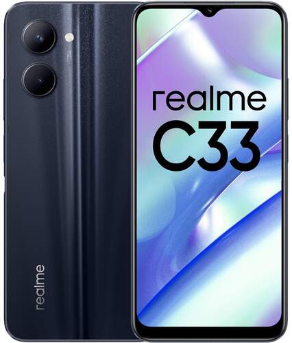 Realme C33 4/128GB Negro - 6.5" HD+, 4G, 50/5Mpx, Unisoc T612 1.8Ghz, Android 12, 5000mAh