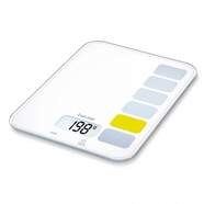 Balanza Beurer KS19 Sequence Cristal - Precisión 1 g, Hasta 5 kg, Táctil, Blanco