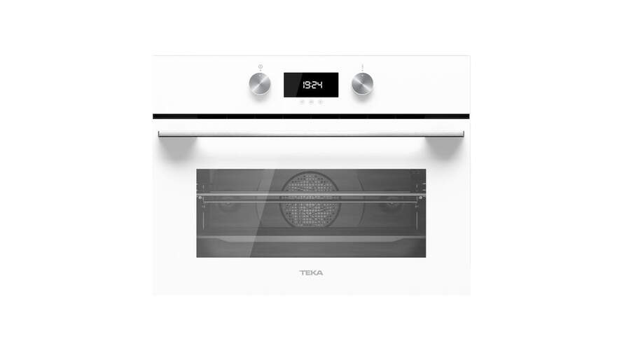 Horno Compacto Teka HLC8400WH - Clase A, 45cm, 9 Funciones, Hydroclean, Guía Extraíble, Blanco