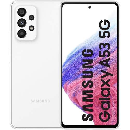 Samsung Galaxy A53 5G 8/256GB Blanco - 6.5" FHD+ 120Hz, Exynos 1280, 64+12+5/32MPx, 5000mAh 25W