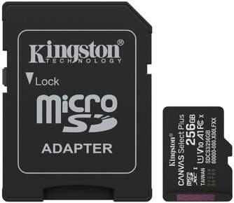 TARJ. MEM. KINGSTON MICRO SD 256GB ADAPTA SDCS3
