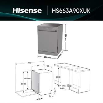 LVJ. HISENSE HS663A90XUK 7P 3%%%#170;B 44DB DSP INOX