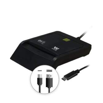 LECTOR DNI ELECTRONICO WOXTER USB-C ADAP. NEGRO