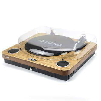TOCADISCOS AIWA GBTUR200WD MADERA BT FM ALTAVOCES