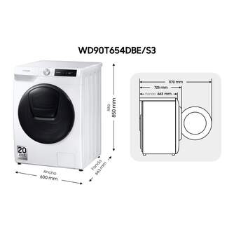 LVD.SEC. SAMSUNG WD90T654DBE 9K/6K 1400R AW SSW