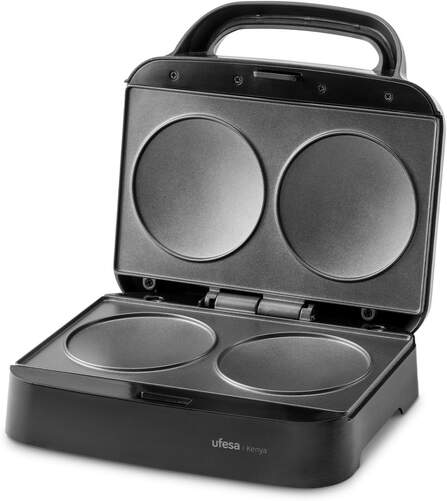Sandwichera Ufesa Kenya - 750 W, Huevos, Pancakes, Arepas, Placas 225x131 mm, Inox