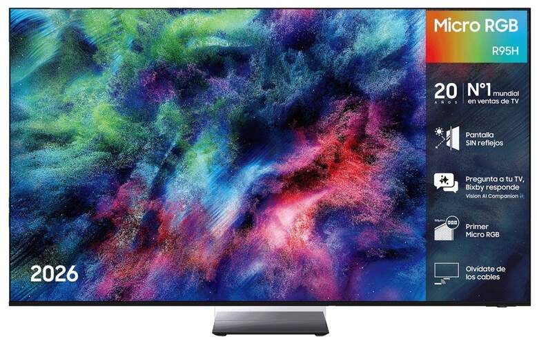 TV Samsung 75" MicroRGB TMR75R95H - 4K Ultra HD, Smart TV Tizen, Altavoces 70W, HDR10+ Adaptive