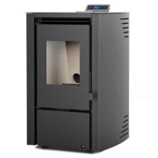 Estufa a pellet Red Pod First - 6 kW, 152,5 m2, 95% de eficiencia, negro