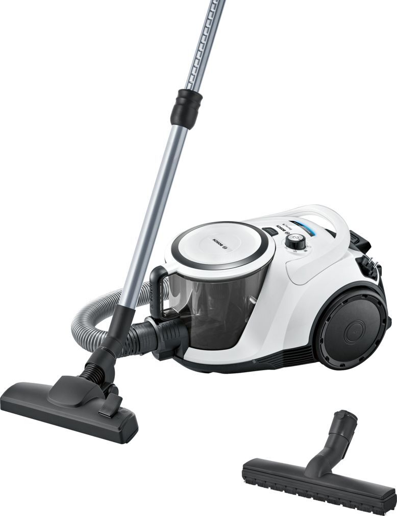 Aspirador Bosch Bgs41k332 550 trineo sin bolsa 550w blanco serie 6 2.4l smartsensor filtro hepa quattropower color y negro 24