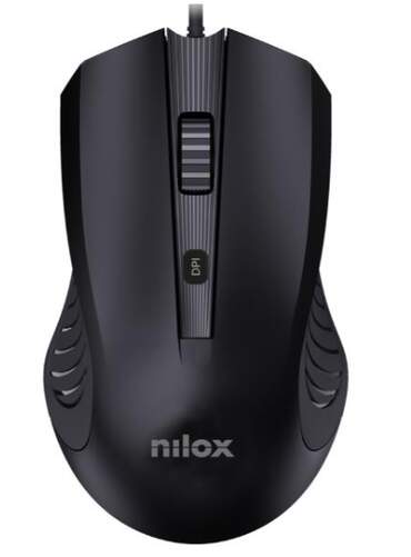 Ratón Nilox MOUSB1013 - Cable USB 2.0 1,5 m, 4 botones, plug and play, 800-2400 DPI