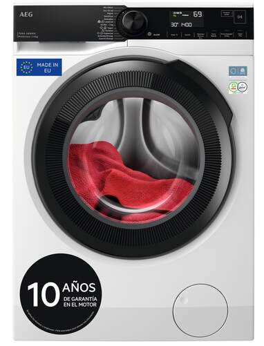 Lavadora AEG LFSR7304L4B - 11 kg, 1400 rpm, Tambor Care, Inverter, 72 dB, Blanco