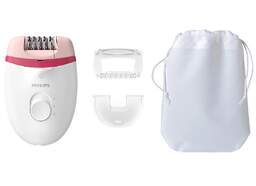 Depiladora Philips BRE235/00 - Cabezal Zonas Sensibles, 2 Velocidades, Rosa, Blanco