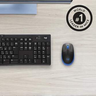 RATON LOGITECH M190 INALAMBRICO AZUL AMBIDIESTRO