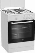 Cocina Beko FBG62000WL - 4 Fuegos, 85x60x60 cm, Clase A, Blanco