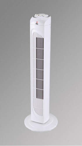 Ventilador Torre FM VTR-20 - 45W, 76cm, Oscilante, Programable, 3 Potencias, Blanco