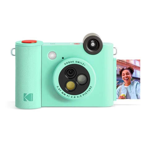 Cámara Kodak Smile+ Verde + Pack 20 hojas Papel Zinc
