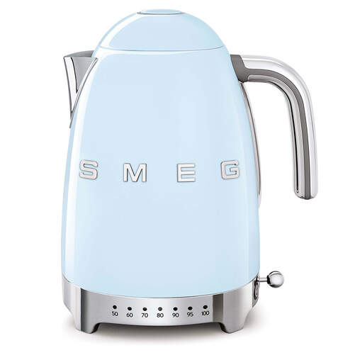 Hervidor Smeg KLF04PBEU Azul - 2400W, 1.7 Litros /7 Tazas, Filtro Acero Inoxidable