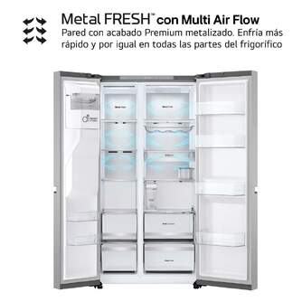 FRI. LG GSLE91MBAC 179x91 635L INOX DISP METALF