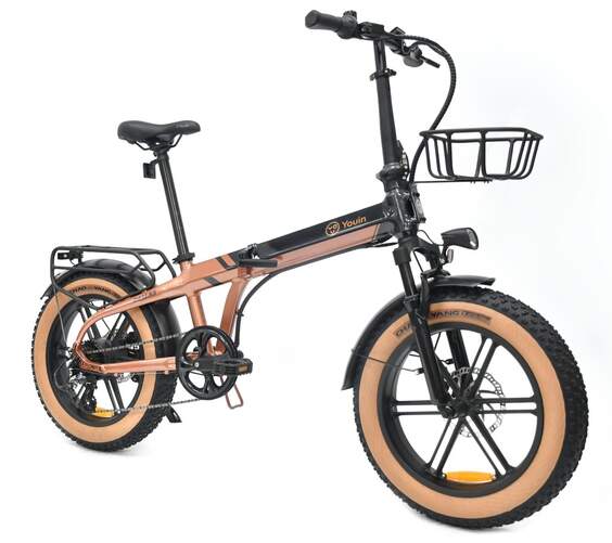 Bicicleta Eléctrica Youin Dallas BK1650 - 250W, Aut. 60km*, Ruedas 20", Cambio Shimano Altus 7V