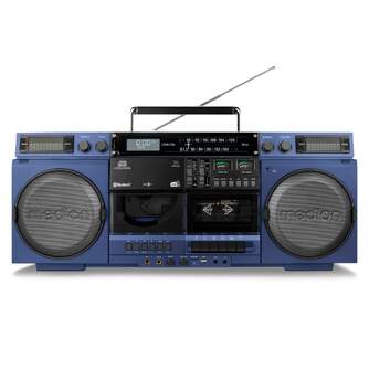 RAD/CD MEDION BOOMBOX P66538 RETRO RADIO BLUET AZU