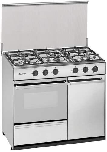 Cocina Meireles G2950 DVTEX - 5 zonas con quemador triple, 88 cm de ancho, portabombonas, gas butano