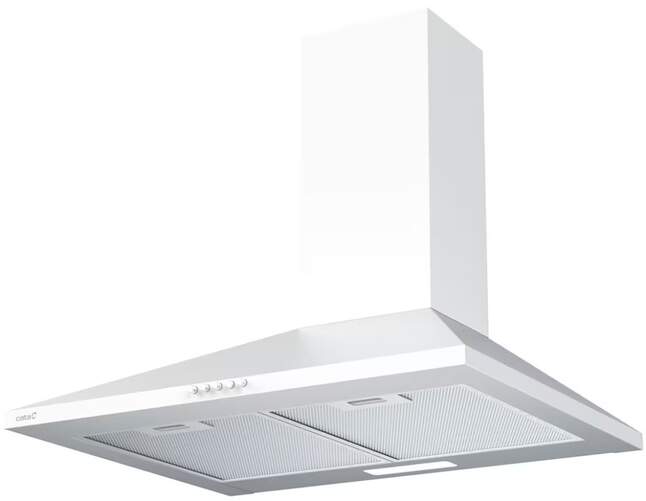 Campana Decorativa Cata VK6000WH - 455 m3/h, 60 cm, 3 Velocidades, Blanco