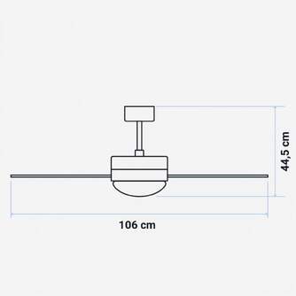 VENTILADOR TECHO U.BLUE MISTRAL 3042 106CM LUZ